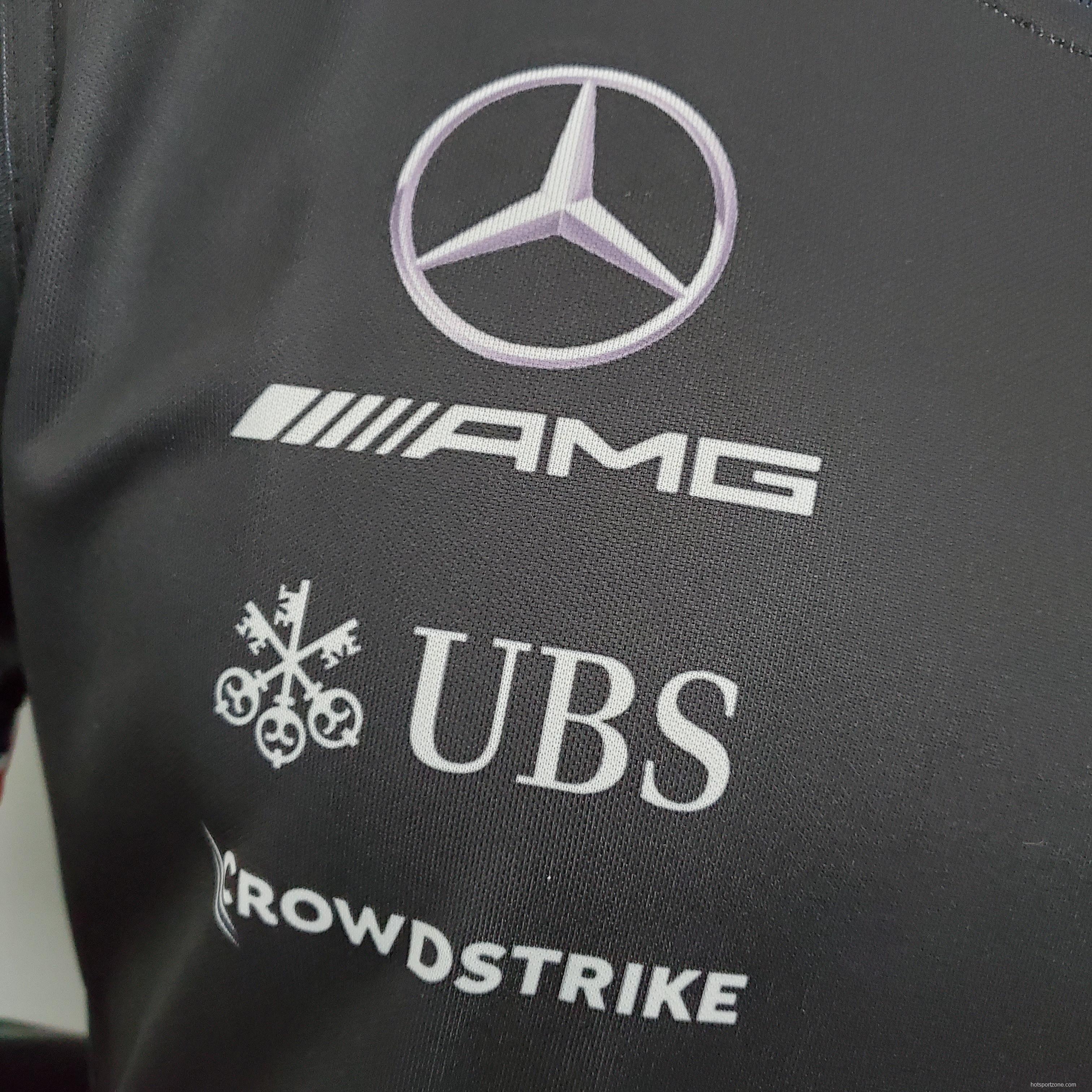 F1 Formula One racing suit; Mercedes black S-5XL