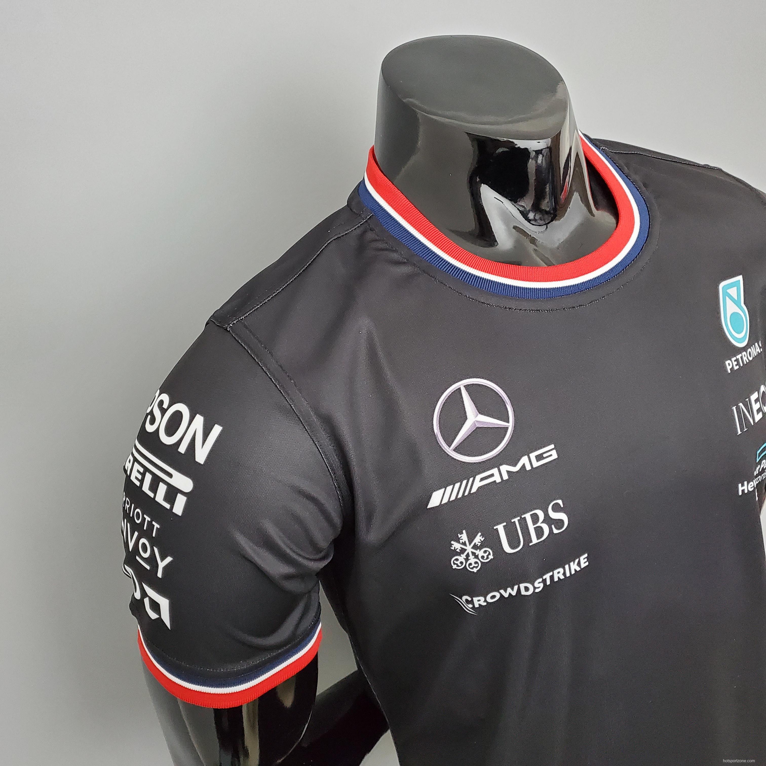 F1 Formula One racing suit; Mercedes black S-5XL