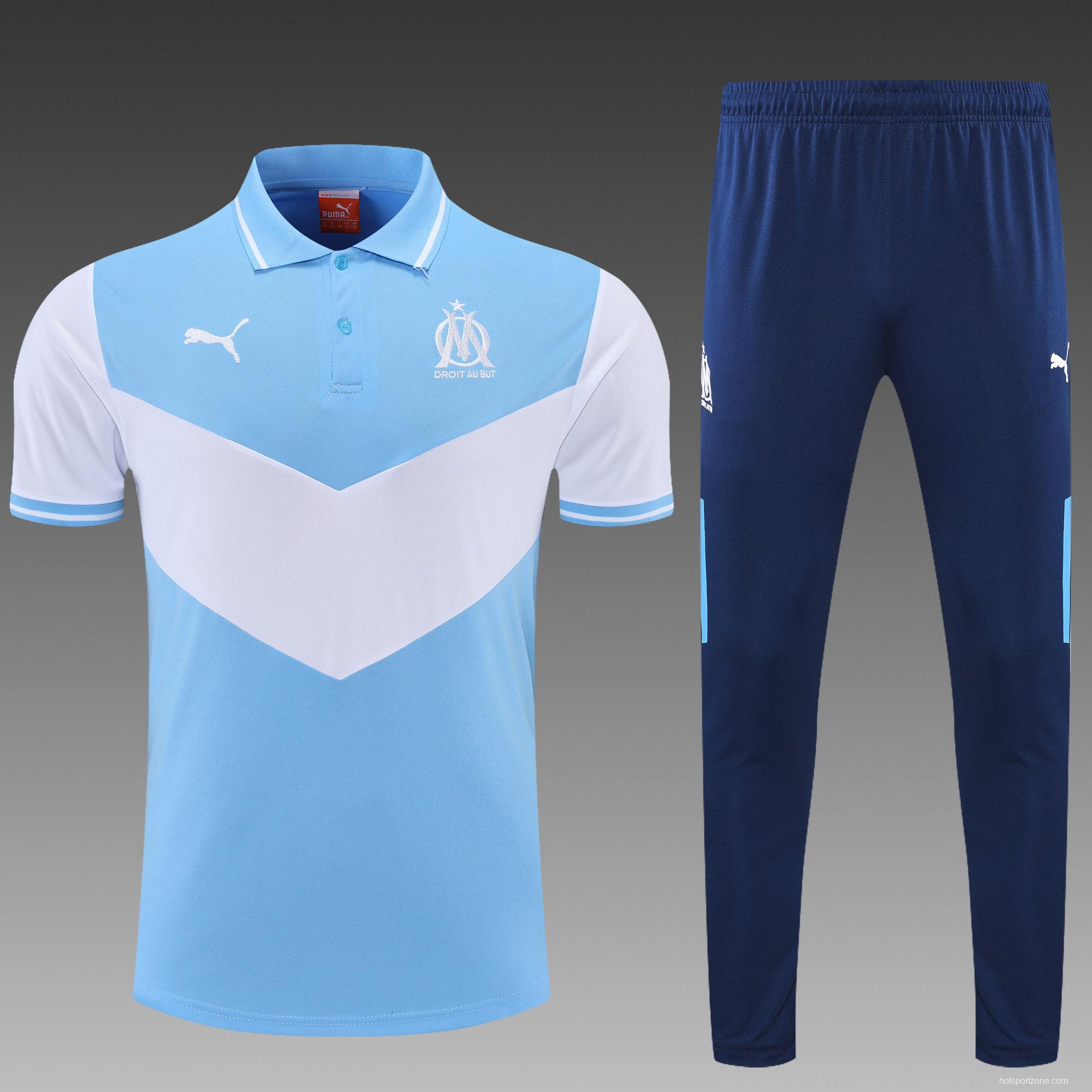 Olympique de Marseille POLO kit blue and white (not sold separately)