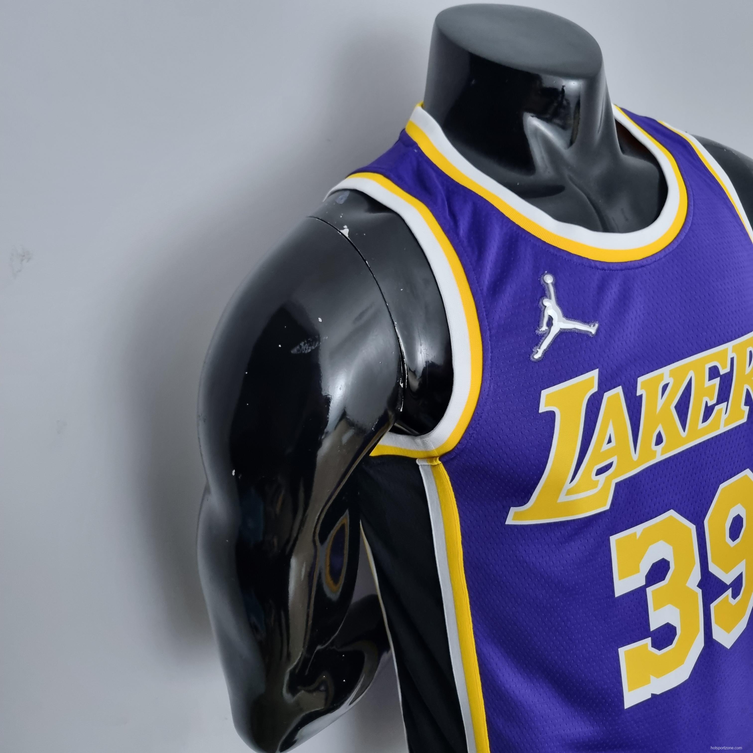 75th Anniversary Howard #39 Los Angeles Lakers Jordan Purple NBA Jersey