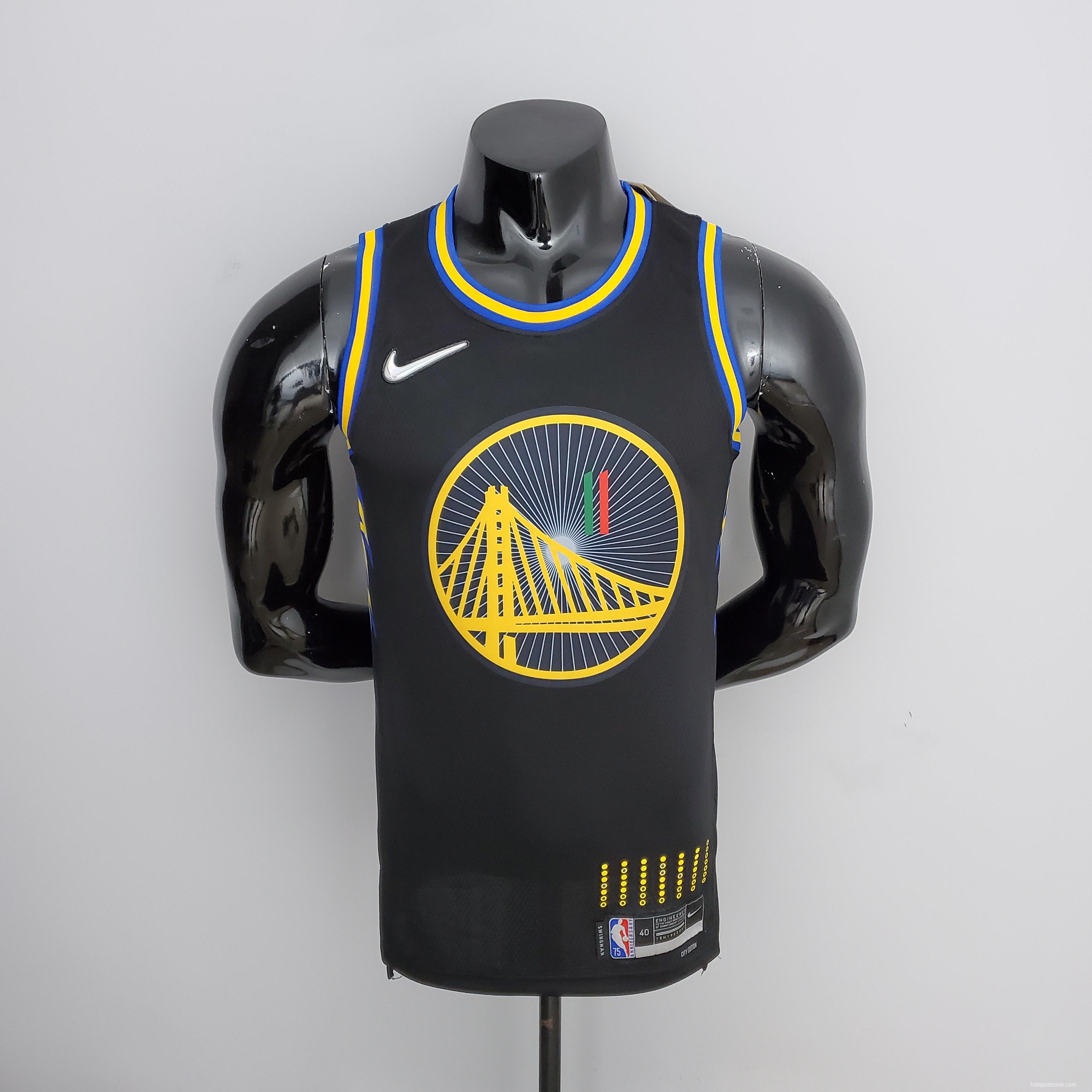 2022 75th Anniversary Golden State Warriors Thompson #11 Mexico Edition Black NBA Jersey