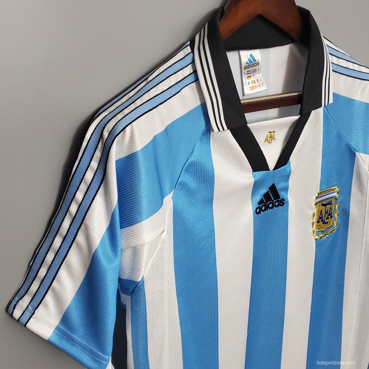 Retro Argentina 1998 home Soccer Jersey