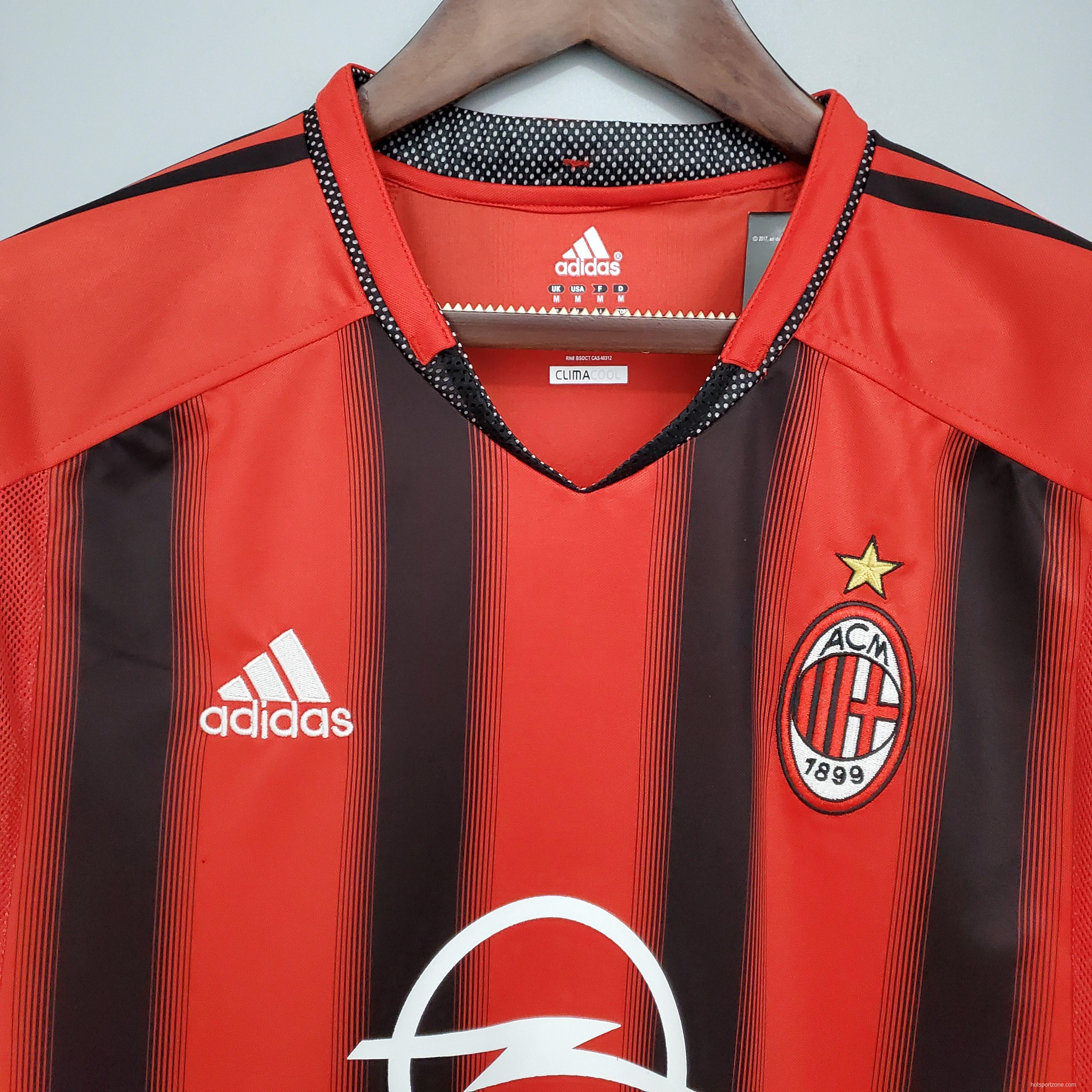 Retro 04/05 AC Milan home Soccer Jersey