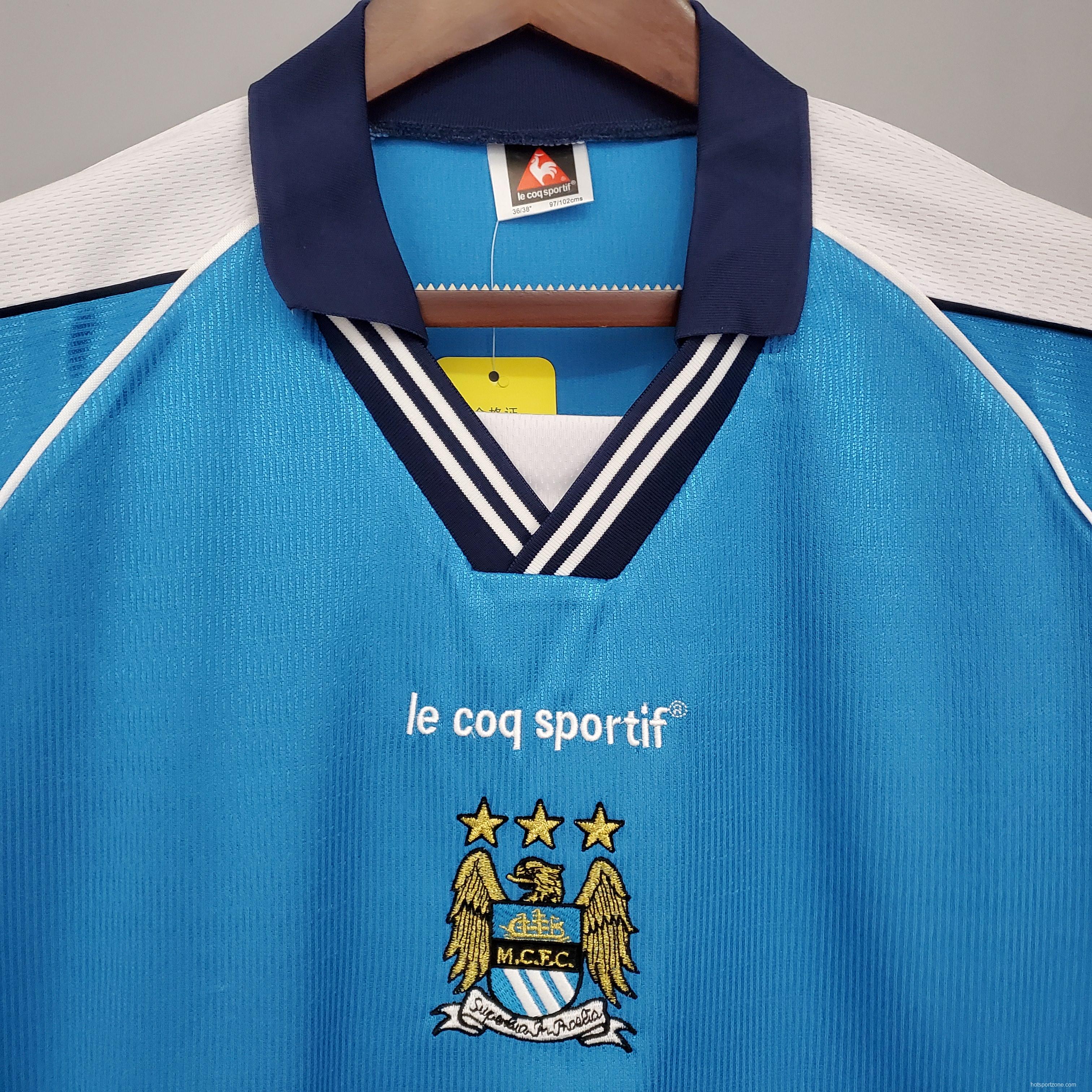 Retro Manchester City 99/01 home Soccer Jersey