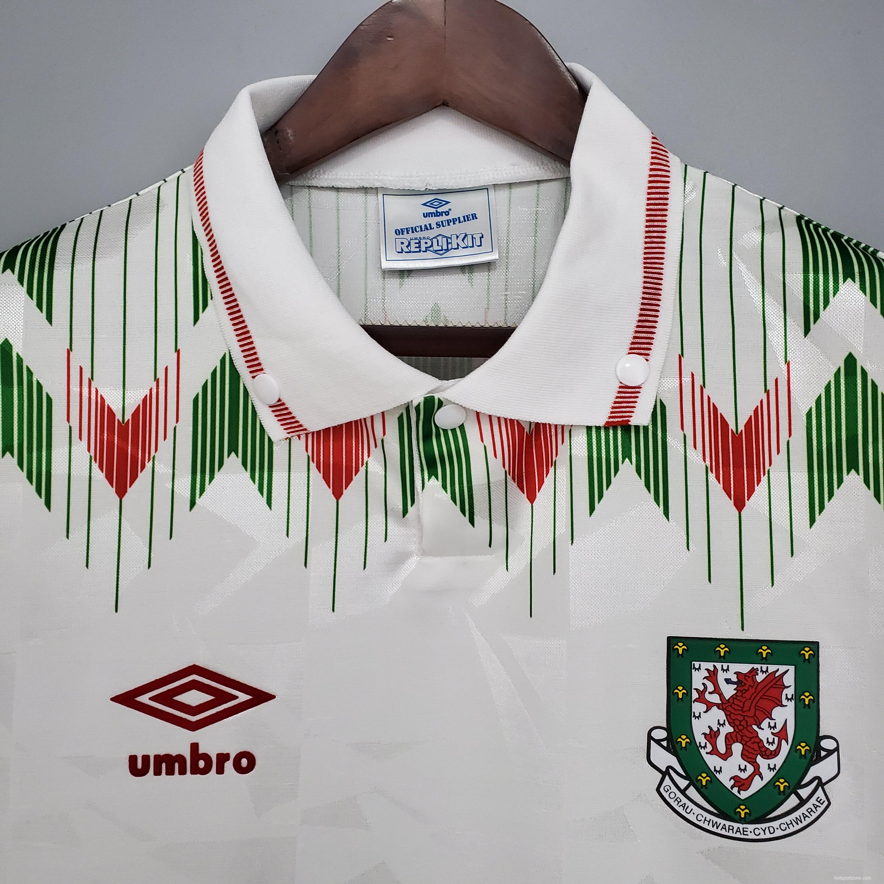 Retro Wales 90/92 away Soccer Jersey