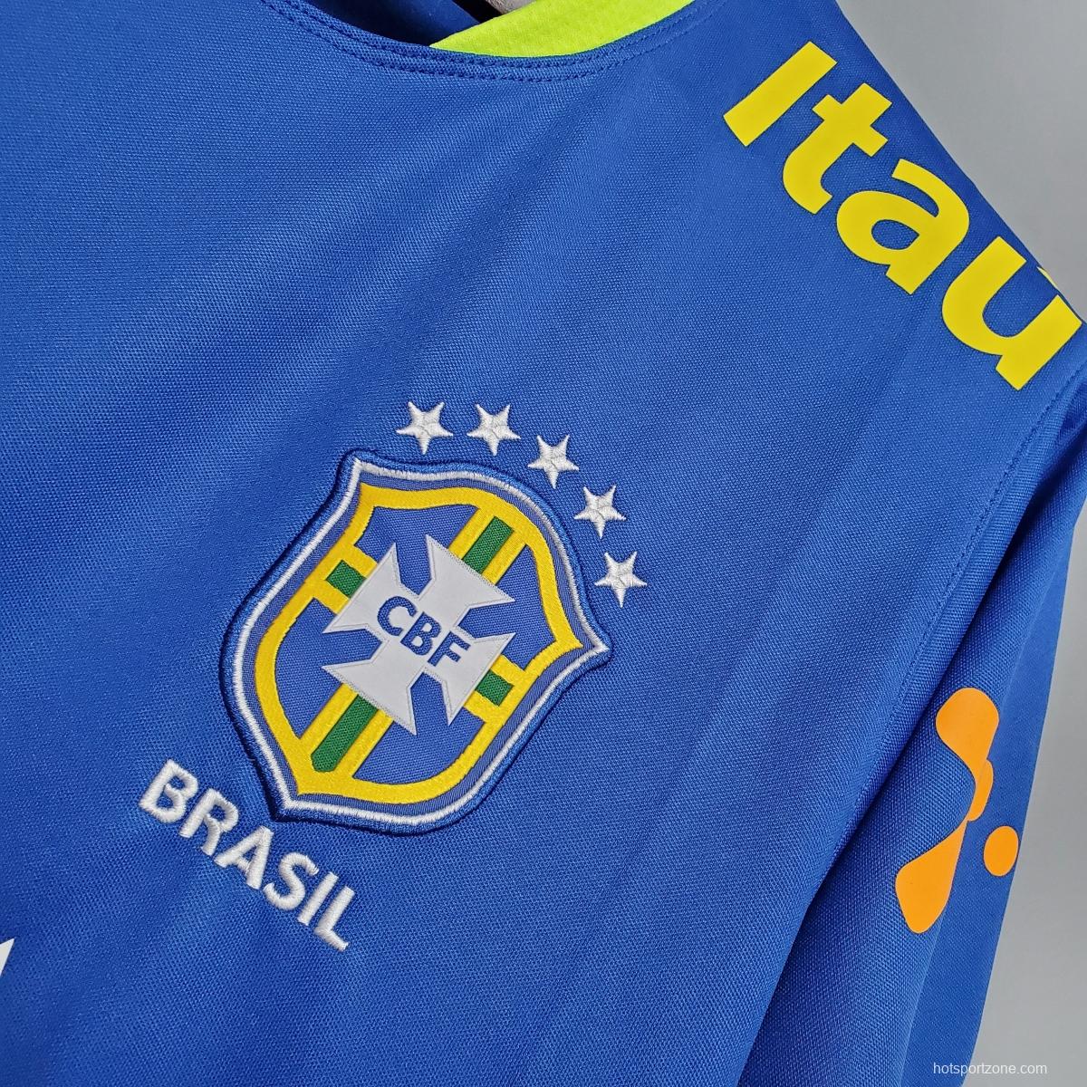 Brazil training suit blue Soccer Jersey