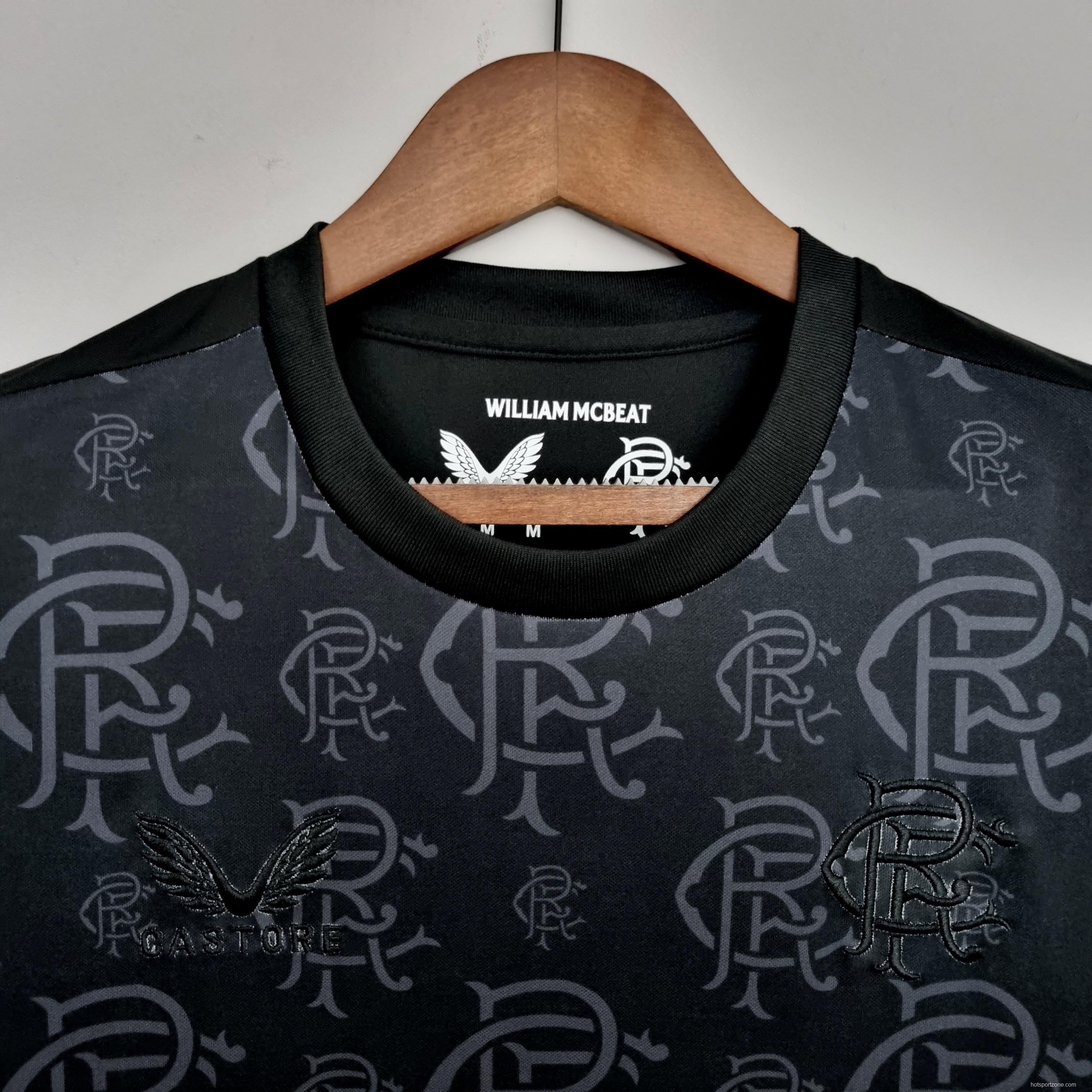 22/23 Rangers All Black Edition Soccer Jersey
