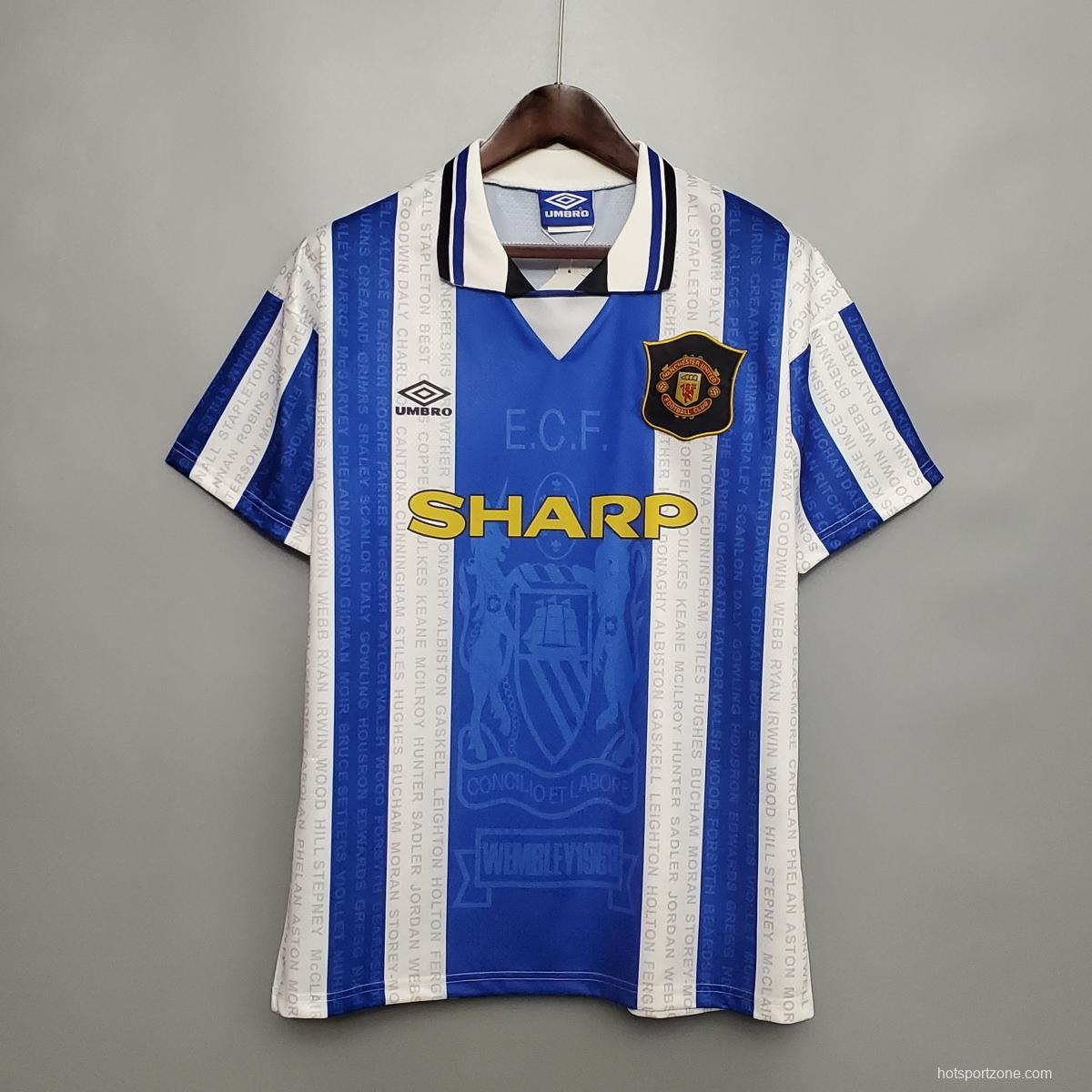 Retro 94/96 Manchester United away Soccer Jersey