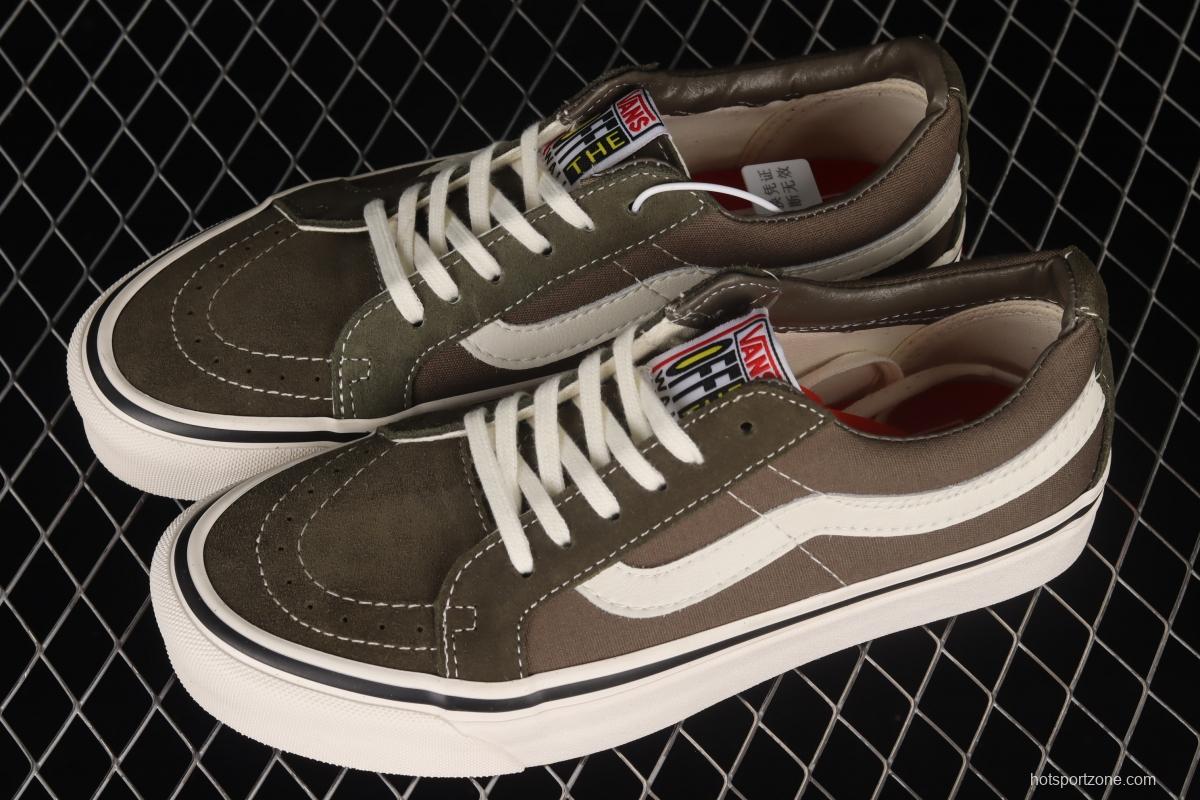 Vans Sk8-Low Reissue S Yu Wenle same style army green low-top casual board shoes VN0A4UW12V7