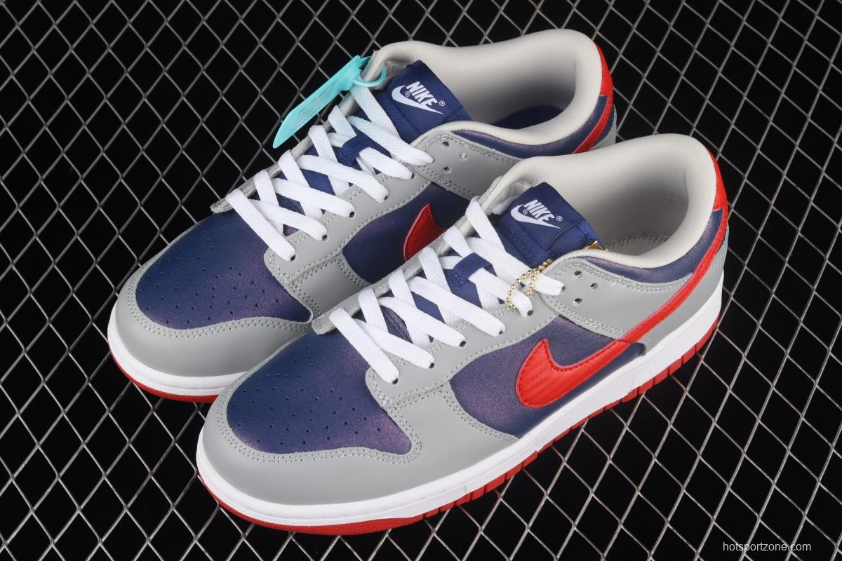 NIKE DUNK Low Samba Japan restricts the sale of Super Blue / Samba Red-Silver leisure sports board shoes CZ2667-400