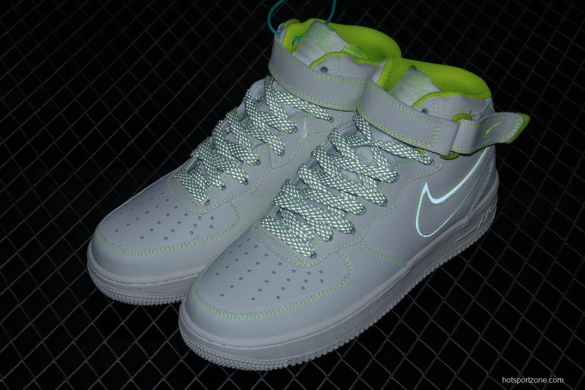 NIKE Air Force 1x 07 Mid 3M reflective Air Force casual board shoes AA1118-012