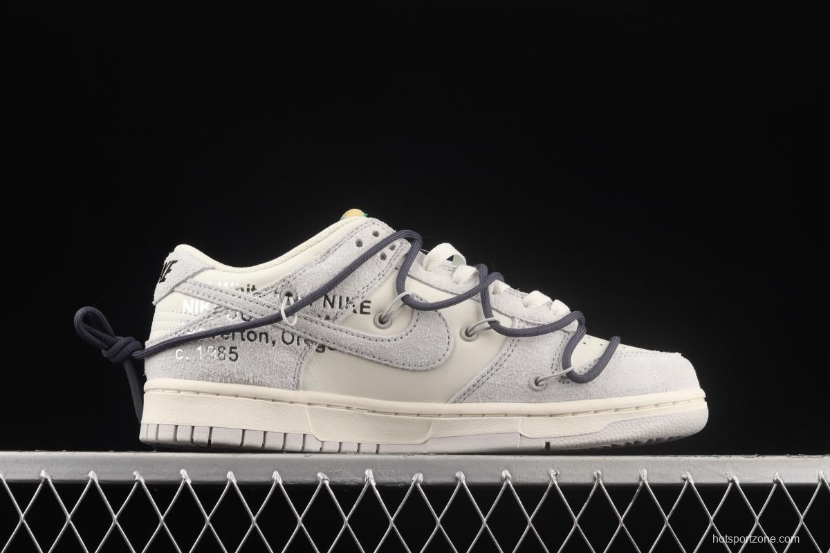 OFF-White x NIKE DUNK Low OW suede SB buckle rebound fashion casual board shoes DJ0950-115