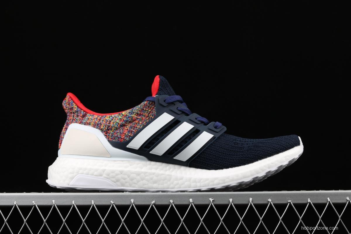 Adidas Ultra Boost 4.0das fourth generation knitted striped blue rainbow UB # limited edition of Shanghai, a Chinese cultural city