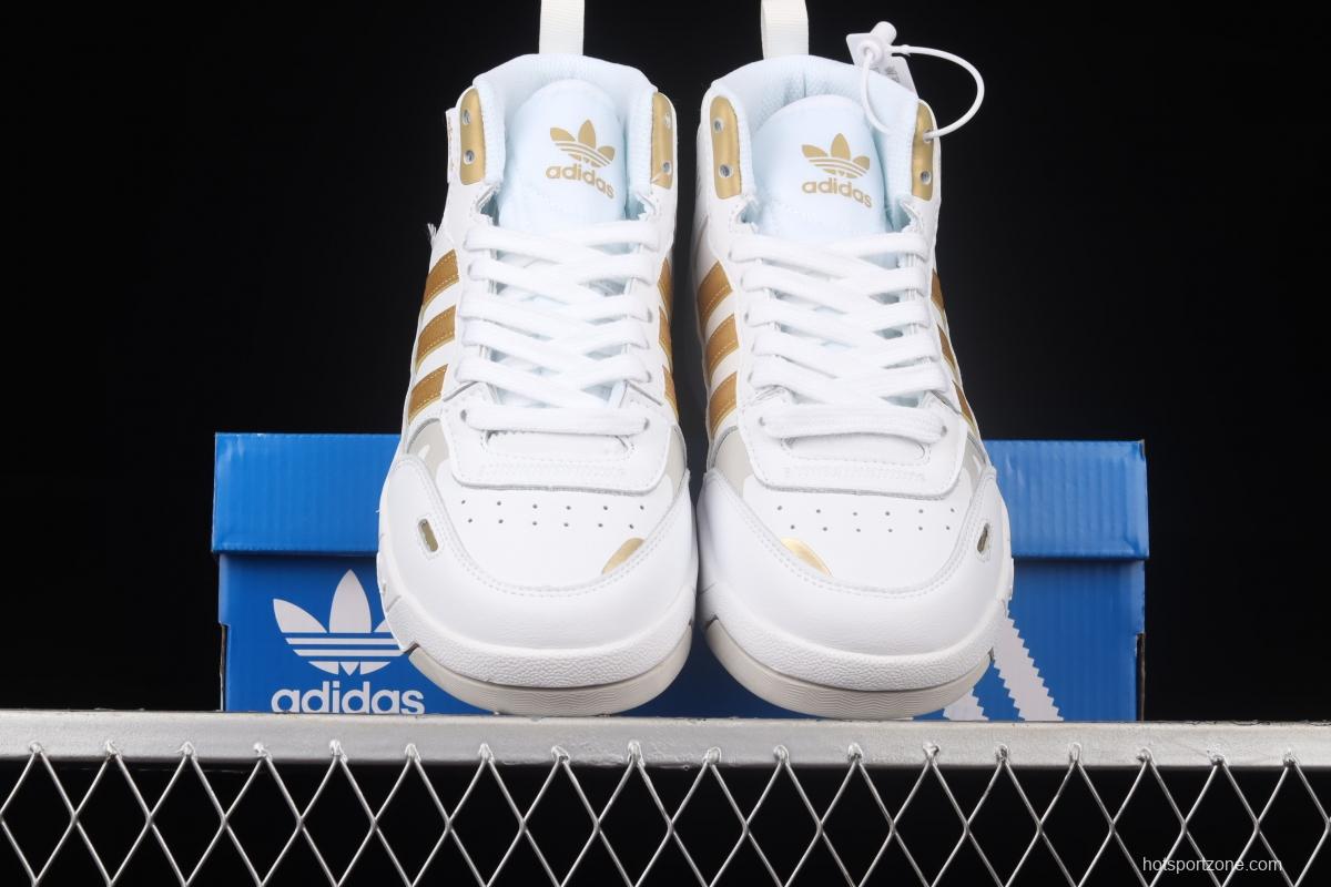 Adidas Post UP H00220 Darth clover middle top casual basketball shoes