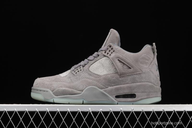 Air Jordan 4 Cool Grey cool gray suede night glossy soled basketball shoes 930155-003