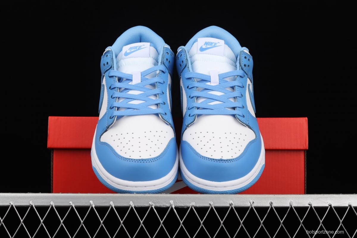 NIKE DUNK Low University Blue White Blue North Carolina White Blue Slam Dunk Series low side Leisure Sports Skateboard shoes DD1391-102