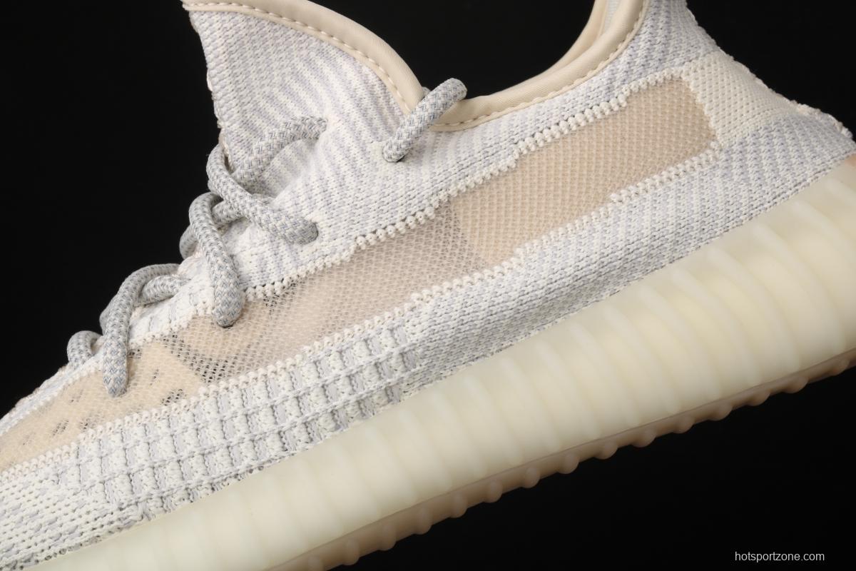 Adidas Yeezy 350 Boost V2 FU9161 Darth Coconut 350 second generation beard white hollowed-out angel color BASF Boost original