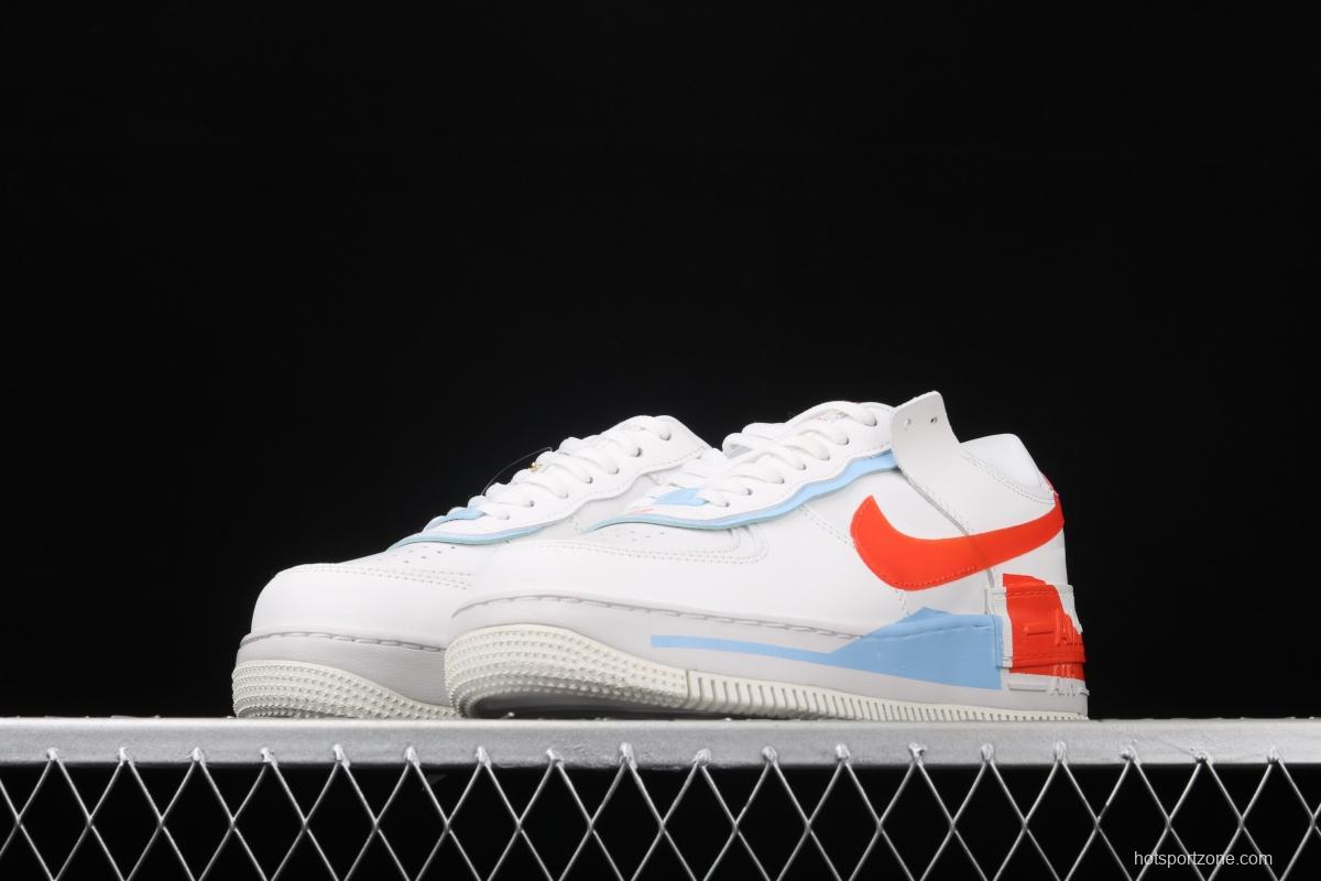 NIKE Air Force 1 ShAdidasow light weight heightened low-top board shoes CQ9503-100