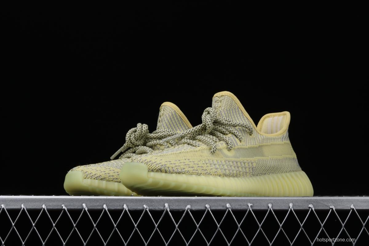 Adidas Yeezy 350 Boost V2 FQ9009 das coconut 350 second generation hollowed-out lemon yellow color matching