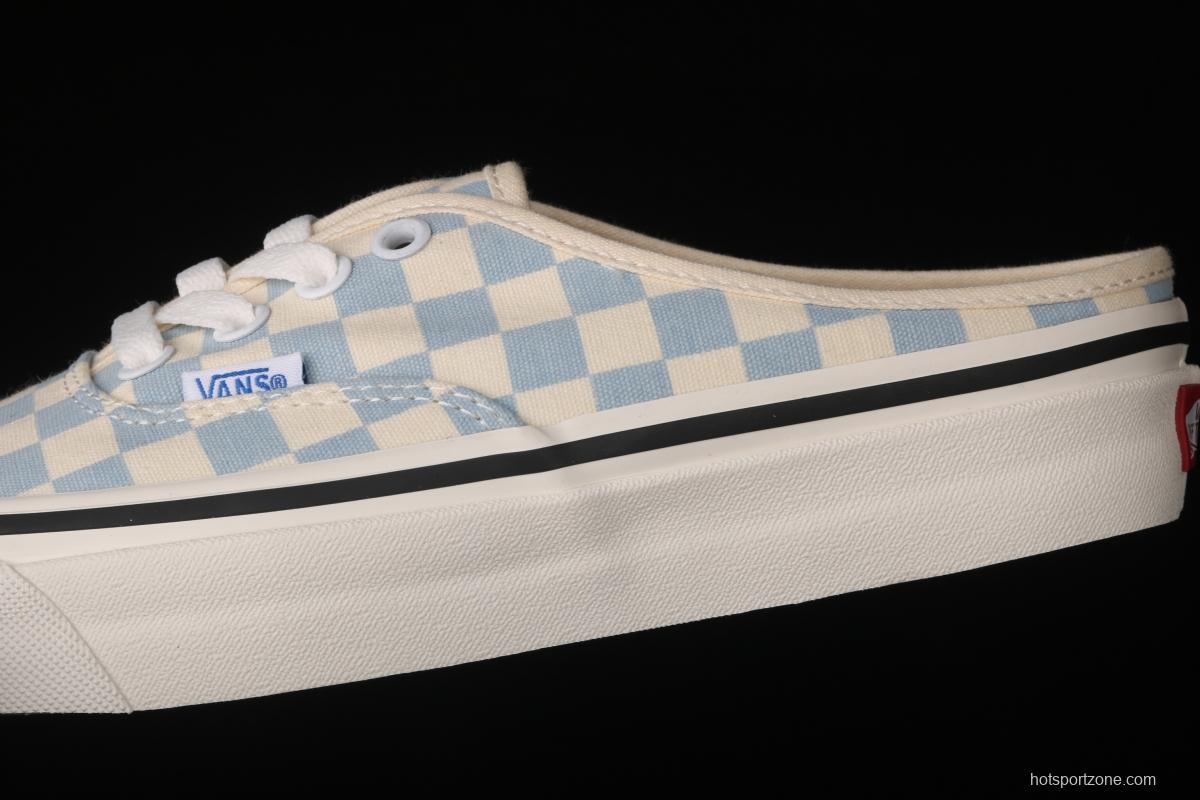 Vans Authentic Anaheim checkerboard semi-dragged canvas lazy shoes VN0A54F75BU