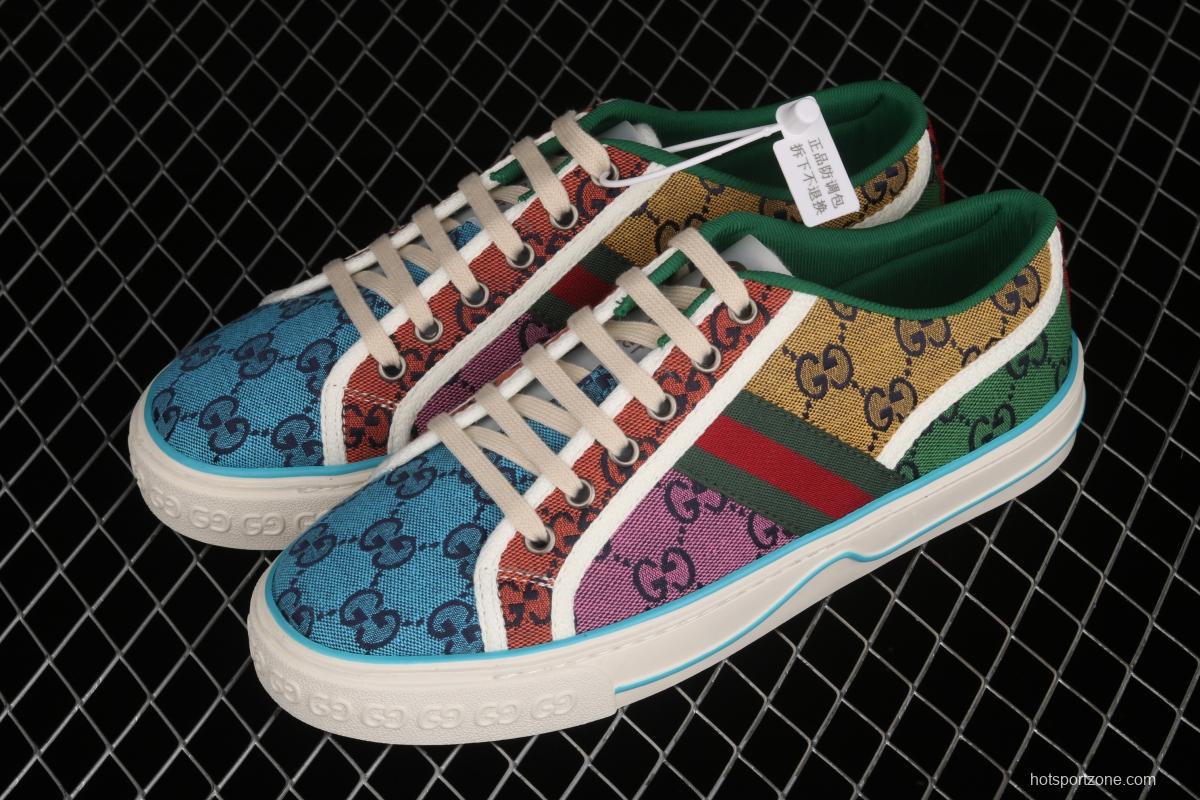 Gucci Tennis 1977 Print Sneaker canvas printed retro leisure sports board shoes 2UZ604275