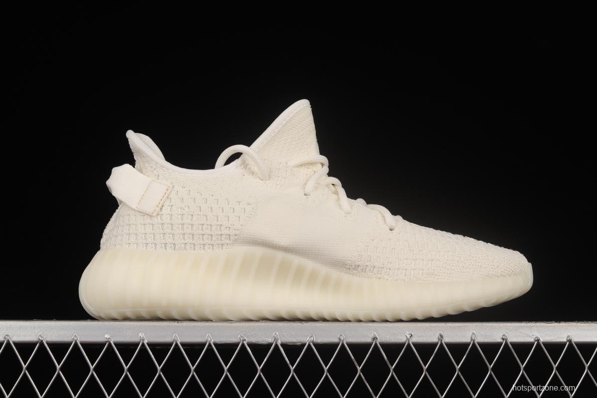 Adidas Yeezy 350 Boost V2 Pure Oat HQ6316 Pure White 2.0 Color Matching BASF Boost Original Bottom