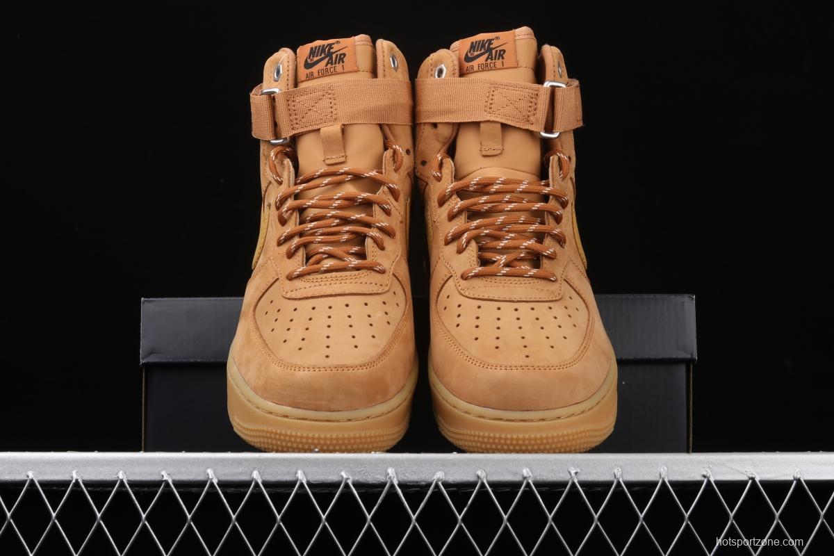 NIKE Air Force 1 High'07 2019 new wheat color high upper shoes CJ9178-200
