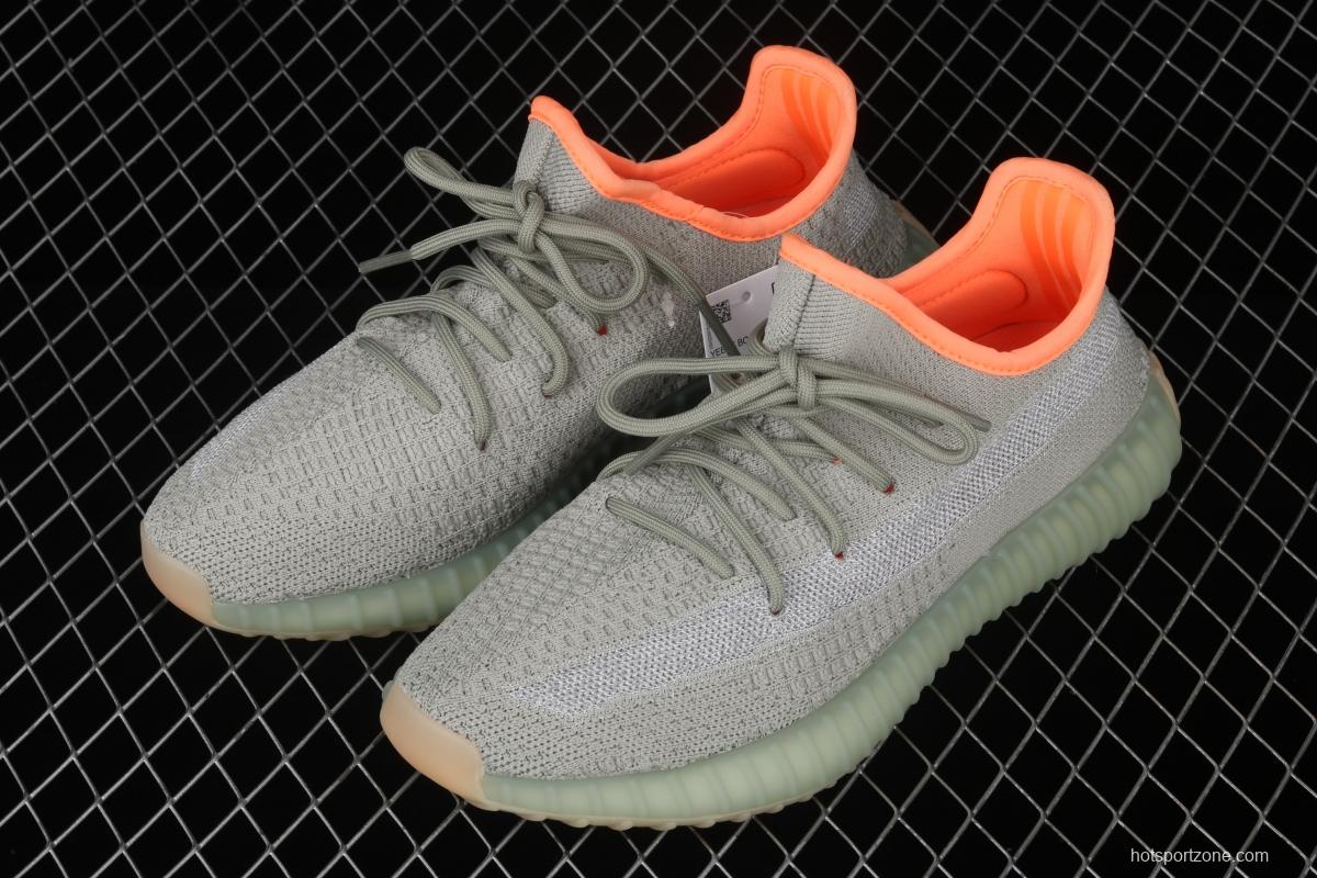 Adidas Yeezy Boost 350V2 Desert Sage FX9035 das coconut 350 second generation hollowed-out galactic sage color matching