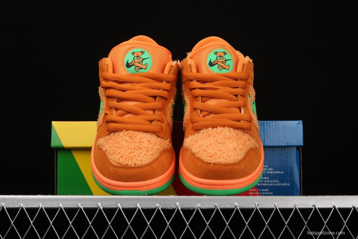 Grateful DeAdidas x NIKE SB DUNK Low Yellow Bear joint style yellow and green bear sports skateboard shoes CJ5378-800