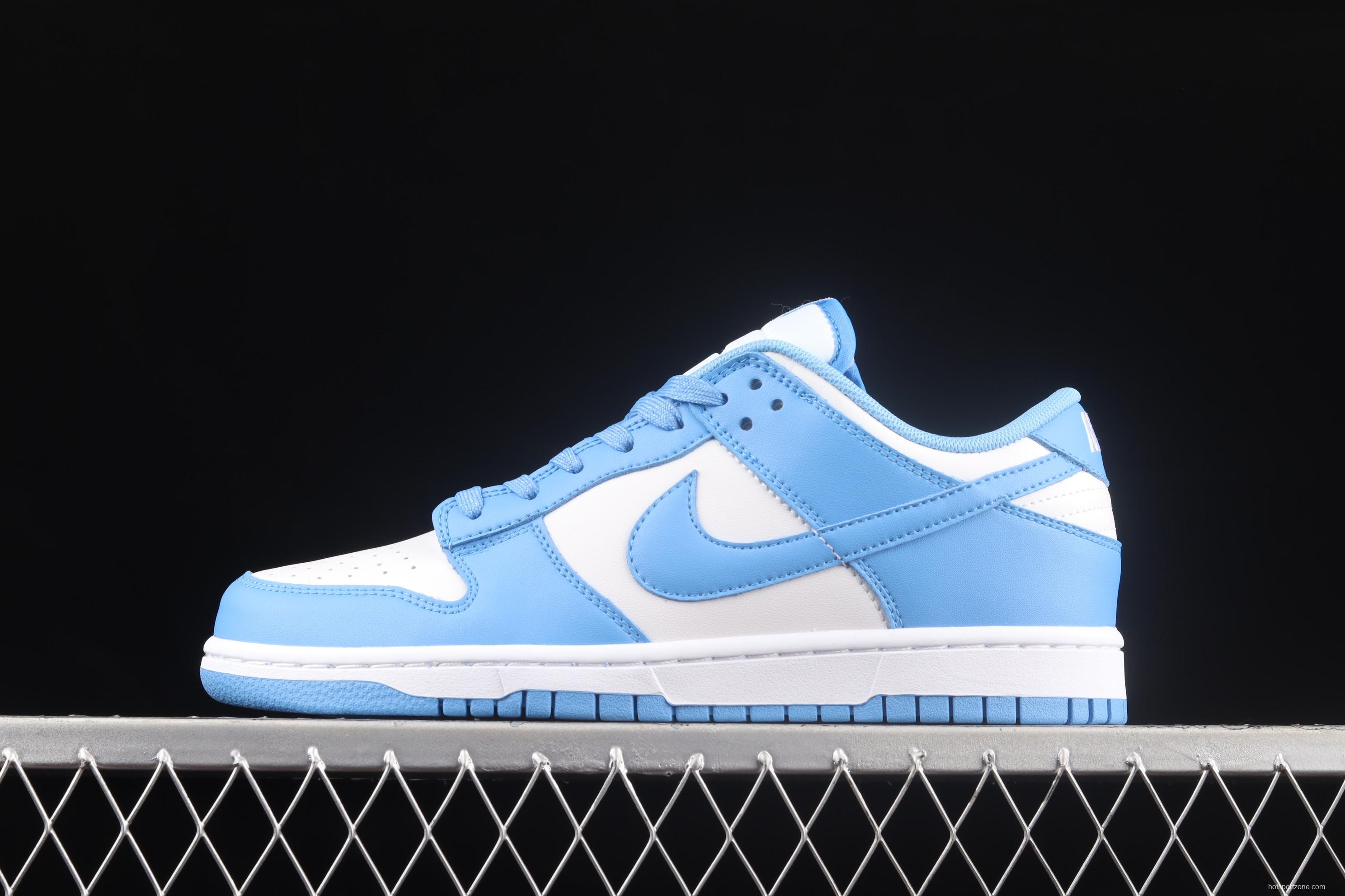 NIKE DUNK Low University Blue White Blue North Carolina White Blue Slam Dunk Series low side Leisure Sports Skateboard shoes DD1391-102