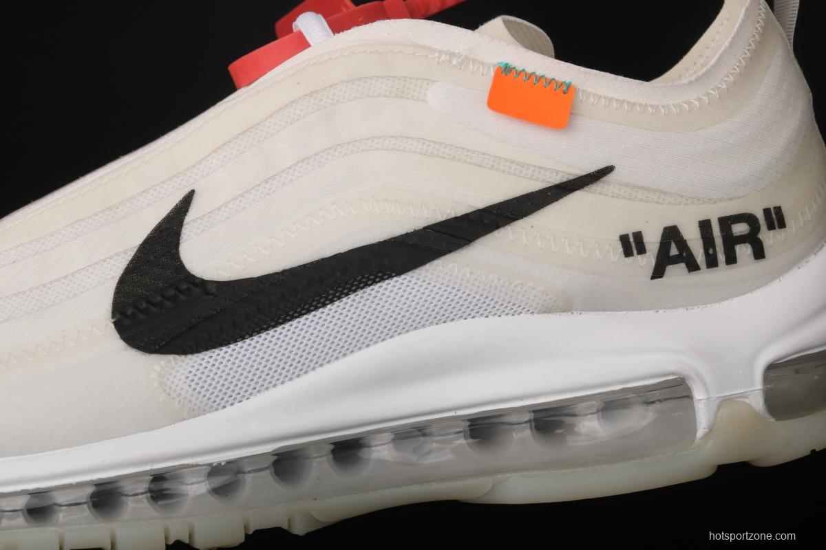 OFF-White x NIKE Air Max 97 OG OW bullet Limited name running shoes AJ4585-100