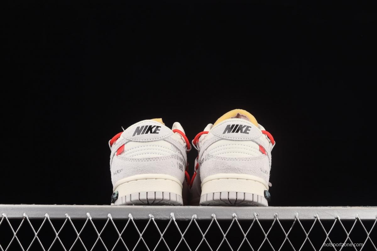 OFF-White x NIKE DUNK Low OW suede SB buckle rebound fashion casual board shoes DJ0950-118