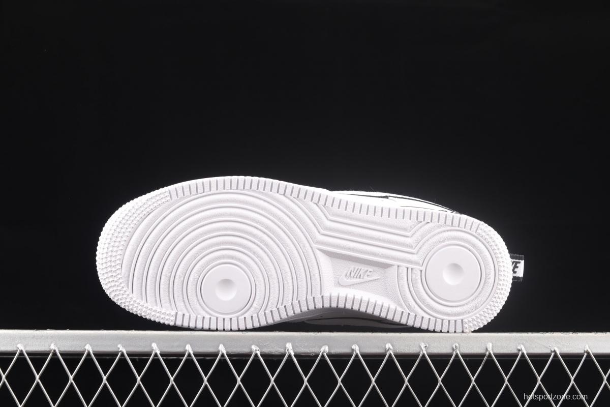 NIKE Air Force 11407 Low White/Black Leather White and Black lift Electric embroidered Hook low-top Leisure Sports Board shoes DH2472-100