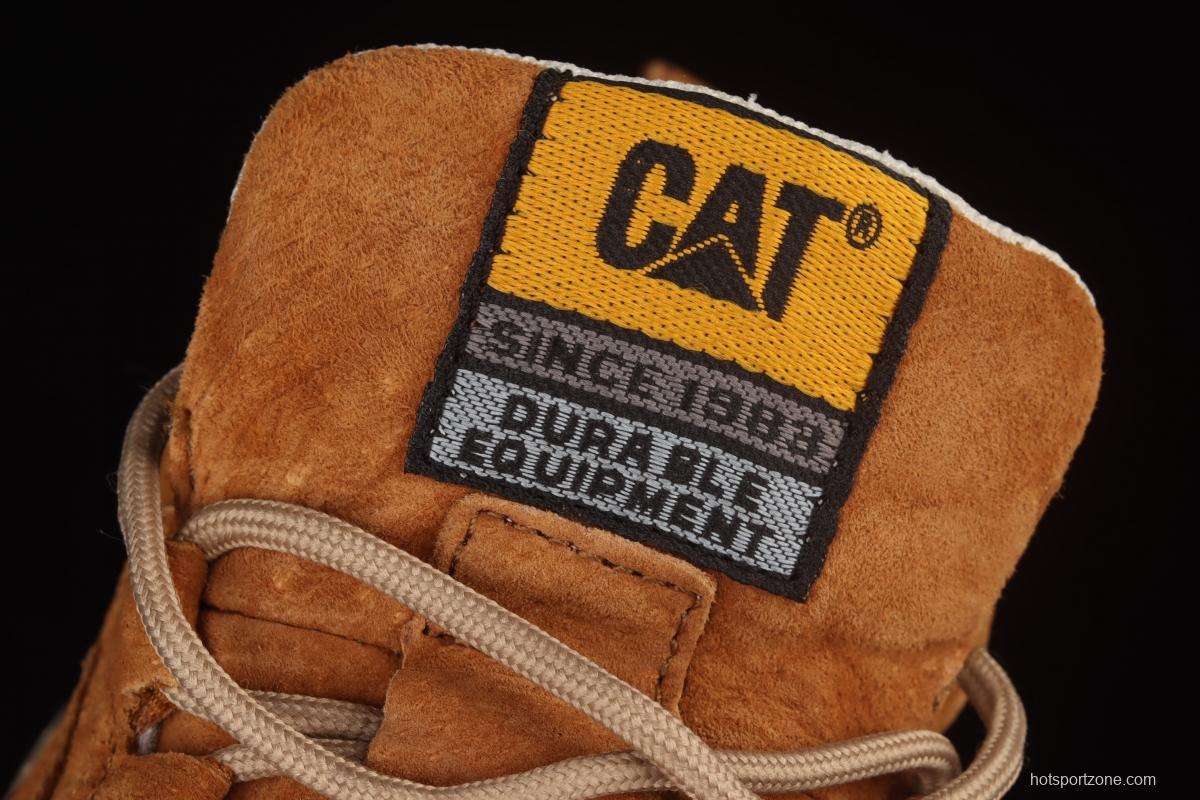 CAT British vintage tools low-top men's boots P721068 curry color