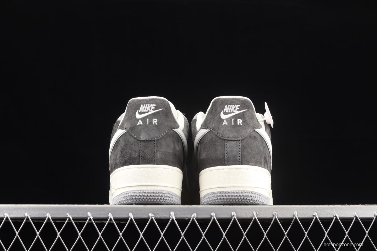 NIKE Air Force 11607 Low white and gray stitched suede color matching low-top casual board shoes DW0831-896