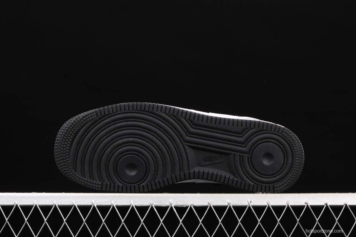 NIKE Air Force 1x07 Low black and white deconstruct low-top casual board shoes DD7113-100