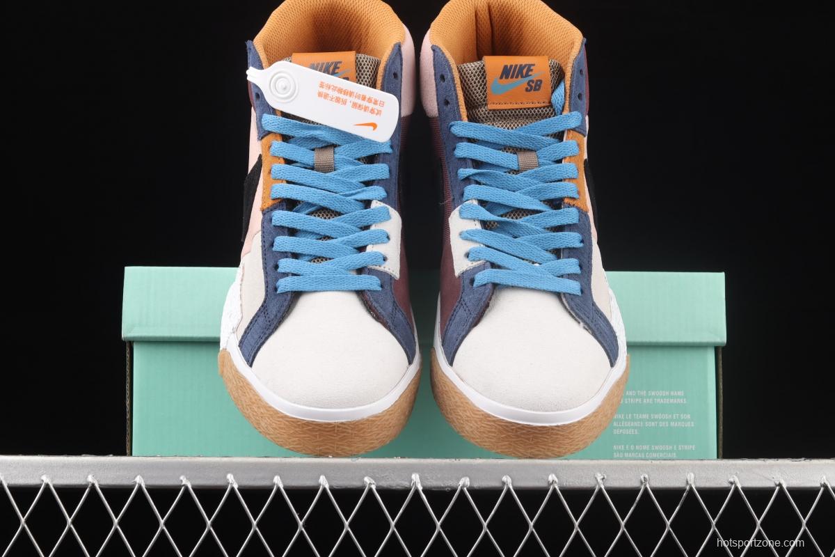 NIKE SB Zoom Blazer Mid PRM splicing broken hook leisure Zhongbang board shoes DA8854-600