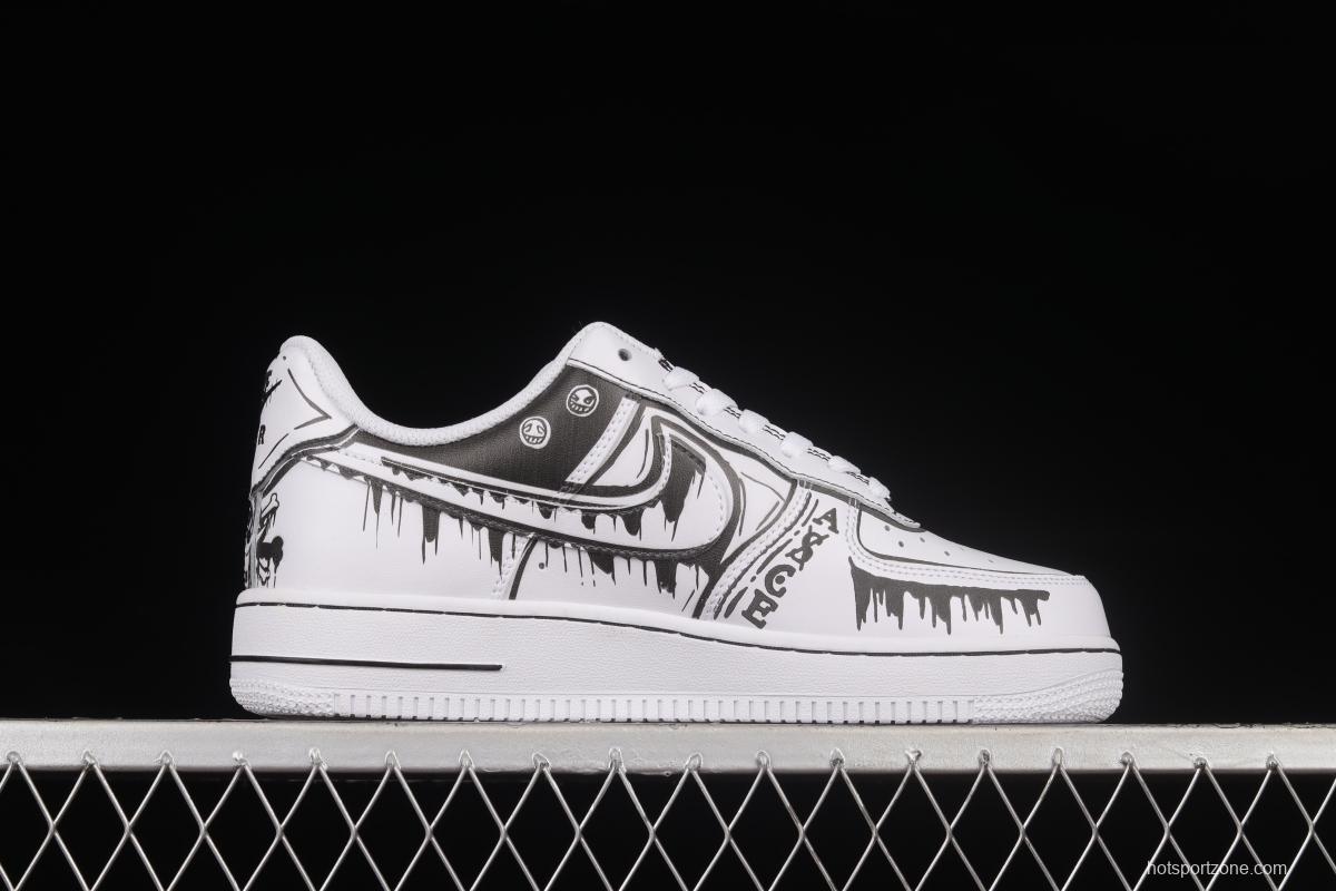 NIKE Air Force 1'07 Low One Piece Two-dimensional theme low-top casual sneakers CW2288-301