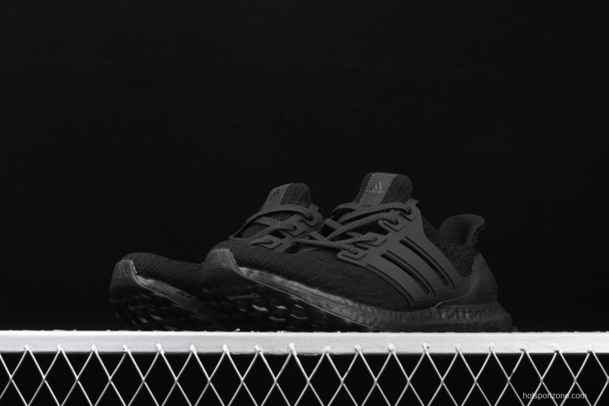 Adidas Ultra Boost 4.0FV7280 fourth generation knitted stripe all black new color matching