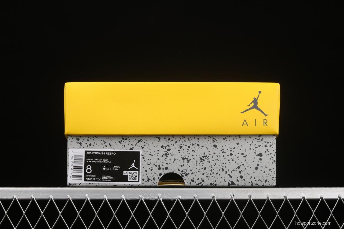 Air Jordan 4 Lightning duplicates white and yellow electric letter CT8527-700