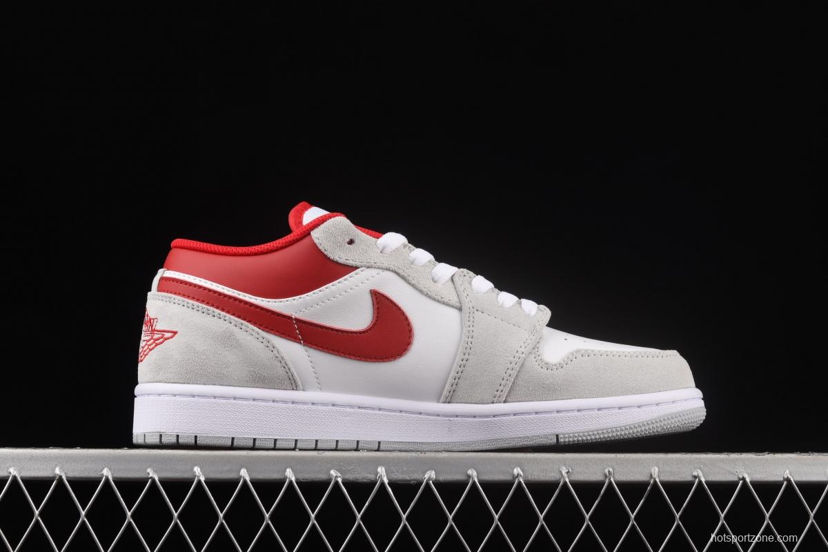 Air Jordan 1 Low low-end rice white red retro culture leisure sports basketball shoes DC6991-016