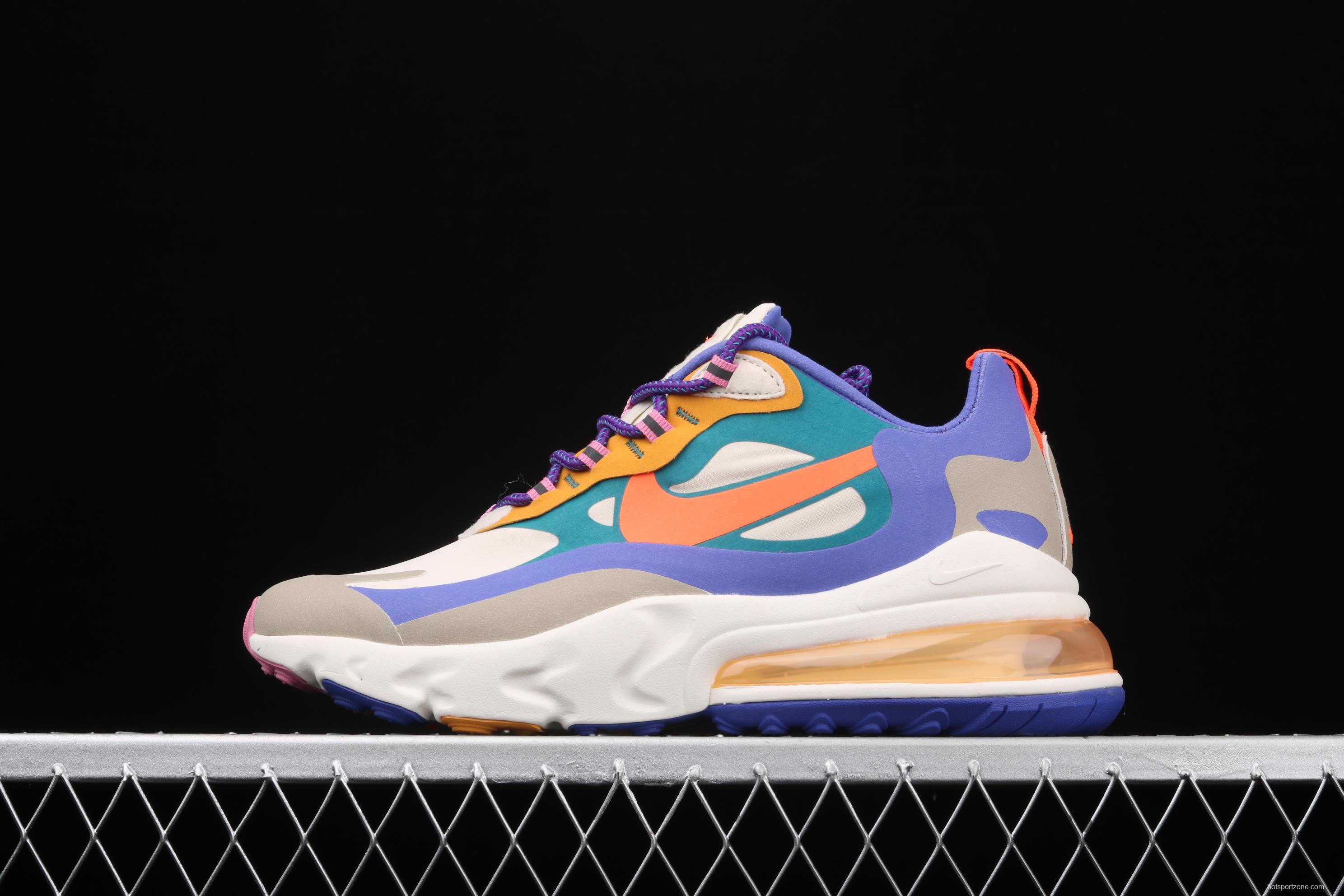 NIKE Air Max 270React new high-frequency mesh function half-palm air cushion cushioning running cloth shoes CU3014-181,