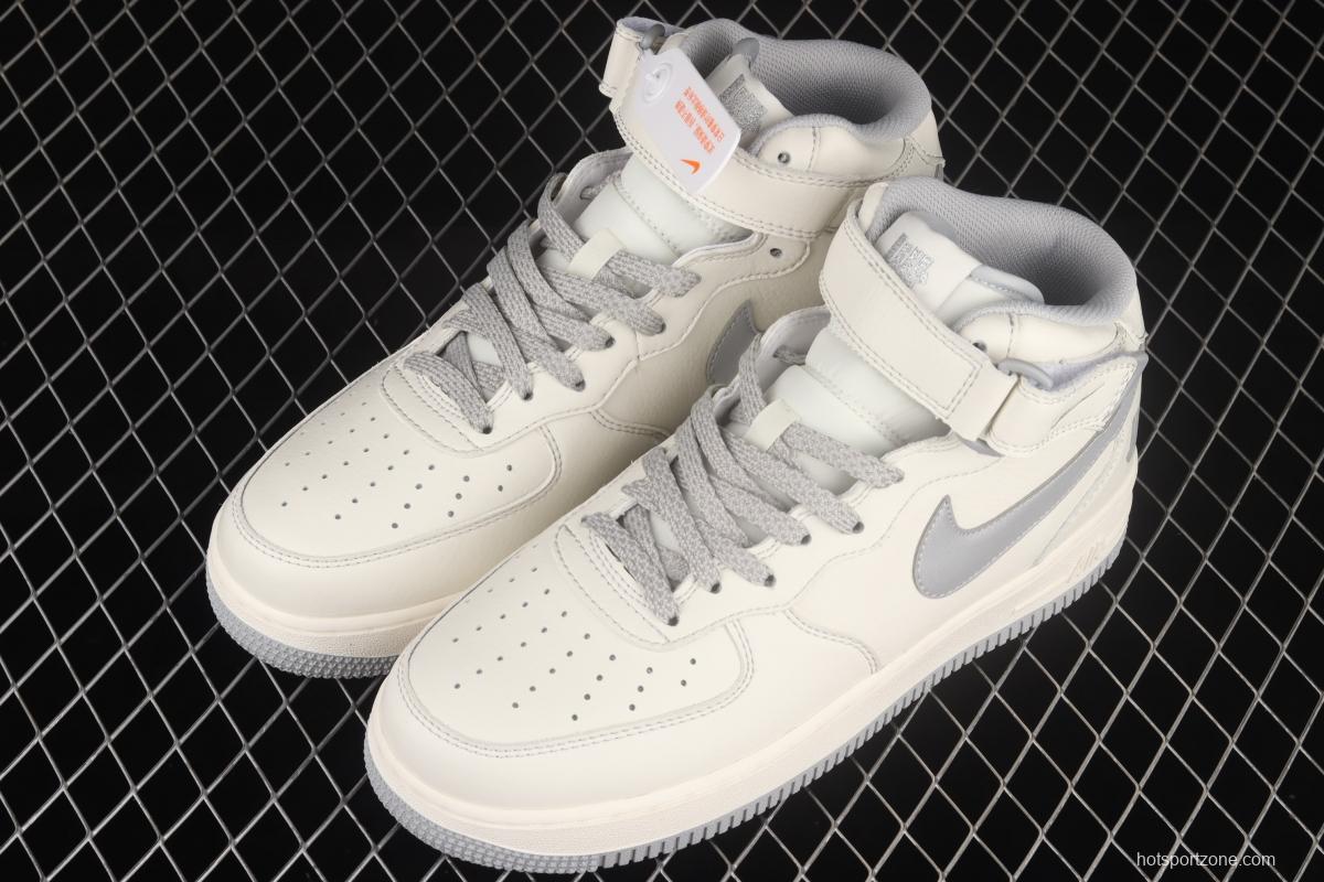 Undefeated x NIKE Air Force 1 Mid SU19 Silver Daredevil 3M reflective casual board shoes AO6617-306