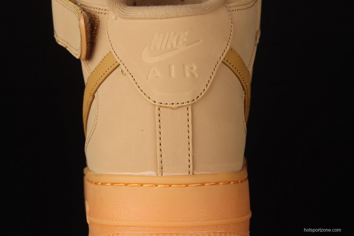 NIKE Air Force 1 Mid'07 wheat suede Zhongbang casual board shoes DJ9158-200