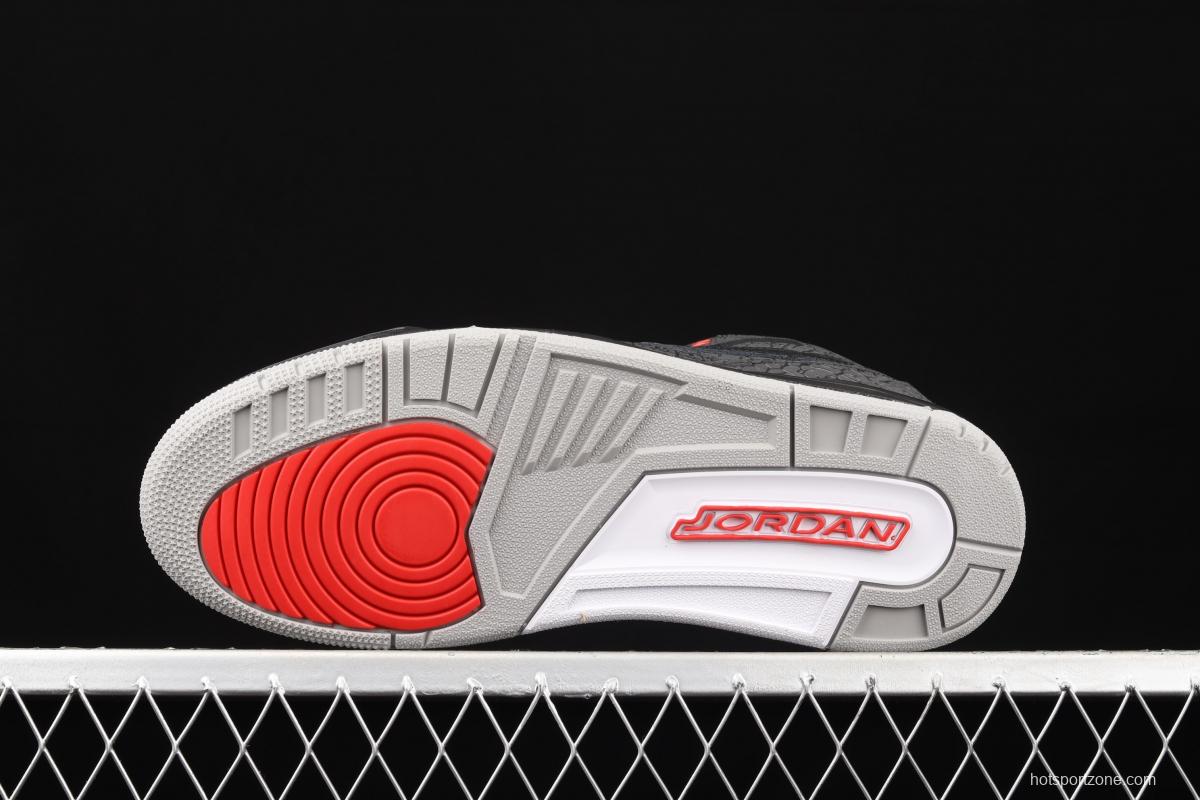 Jordan Legacy 312 black burst color matching Velcro three-in-one board shoes AV3922-006