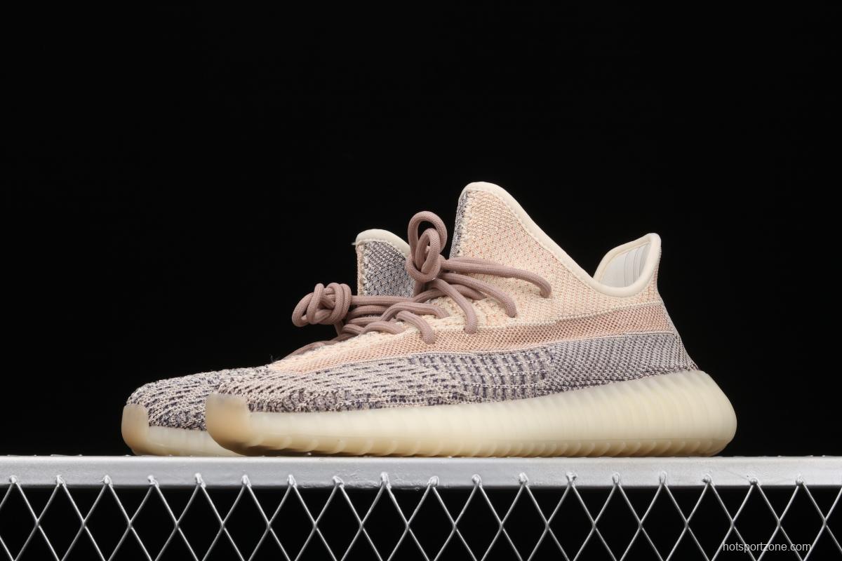 Adidas Yeezy 350 Boost V2 Ash Pear GY7658 Darth Coconut 350 second generation hollowed-out gray pearl color matching