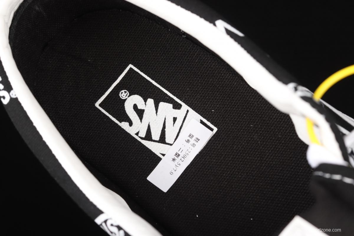 Vans Era's new classic black-and-white LOGO letter printed lightweight low-top shoes VN0A54F1QW7