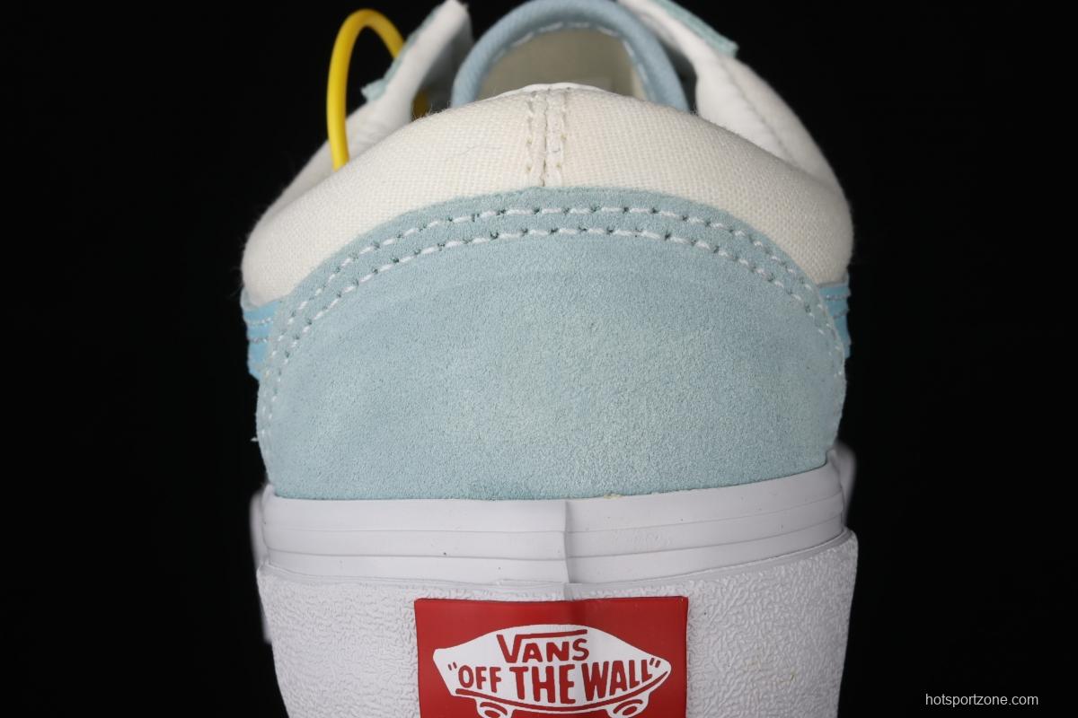 Vans Style 36 Milk Blue side striped low-top casual board shoes 4F69LX