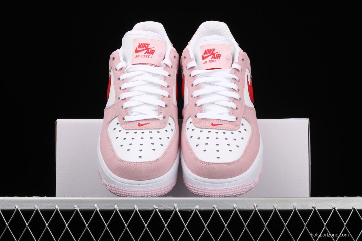 NIKE Air Force 11607 QS Pink Valentine's Day PEACEMINUSONE same style DD3384-600