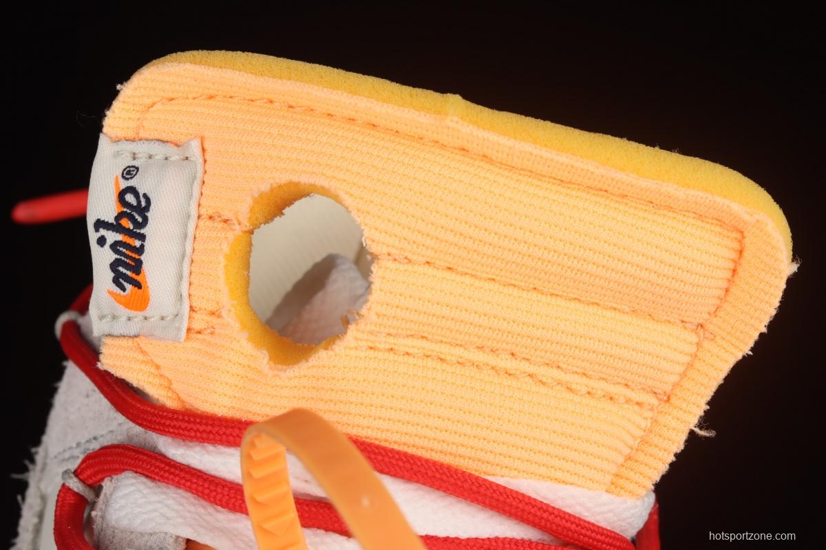 OFF-White x NIKE DUNK Low OW suede SB buckle rebound fashion casual board shoes DJ0950-103